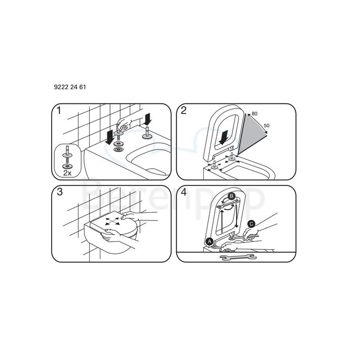 Villeroy en Boch My Nature 9M33S1R1 toiletzitting met deksel wit *niet meer leverbaar*