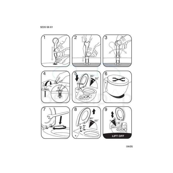 Villeroy en Boch Omnia Architectura Compact 9M66S201 toiletzitting met deksel wit