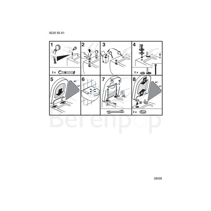 Villeroy en Boch Pure Stone 98M1S1S3 toiletzitting met deksel edelweiss *niet meer leverbaar*