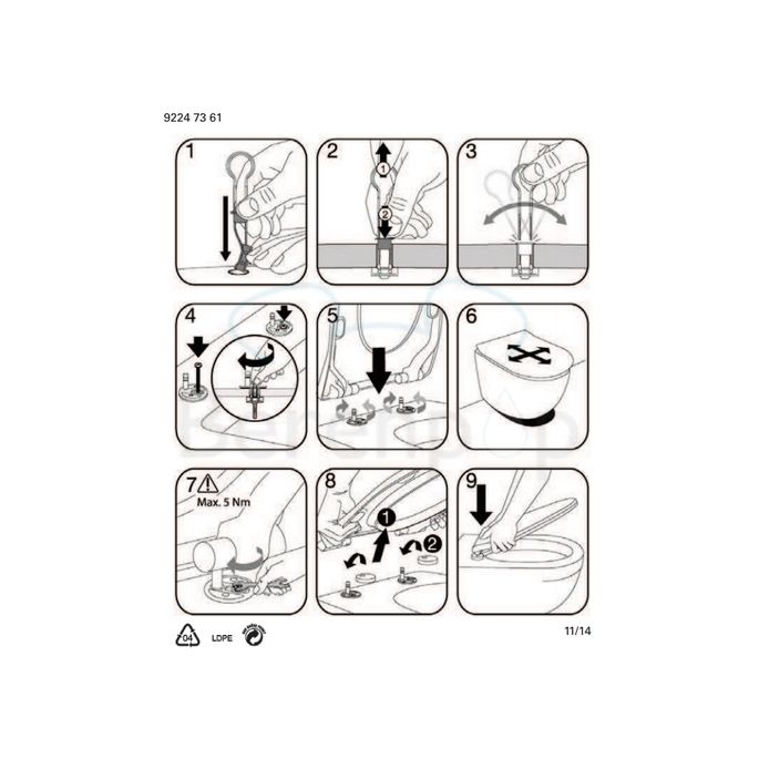 Villeroy en Boch Subway Slimseat 9M65S1R3 toiletzitting met deksel pergamon *niet meer leverbaar*