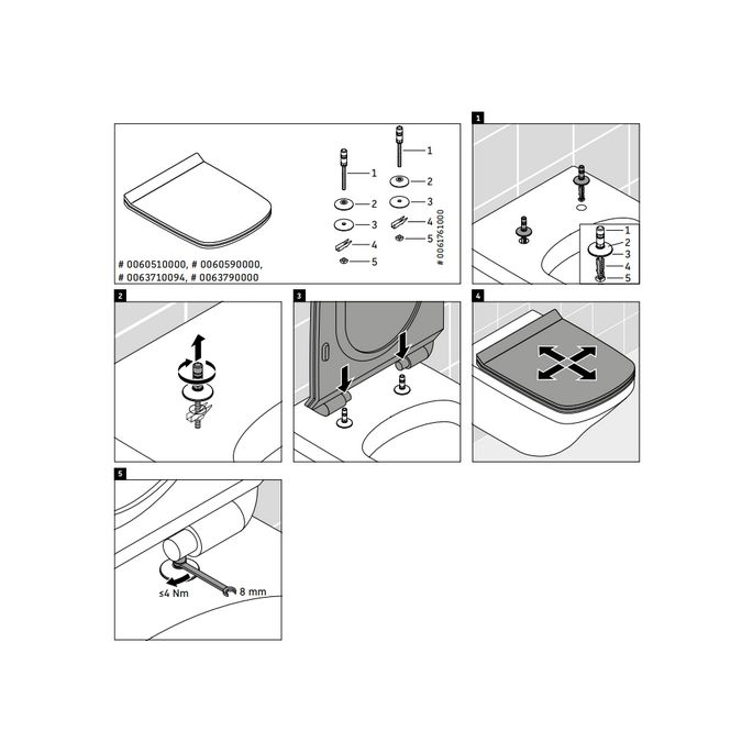 Duravit DuraStyle 0061761000 scharnierset voor toiletzitting DuraStyle 006379