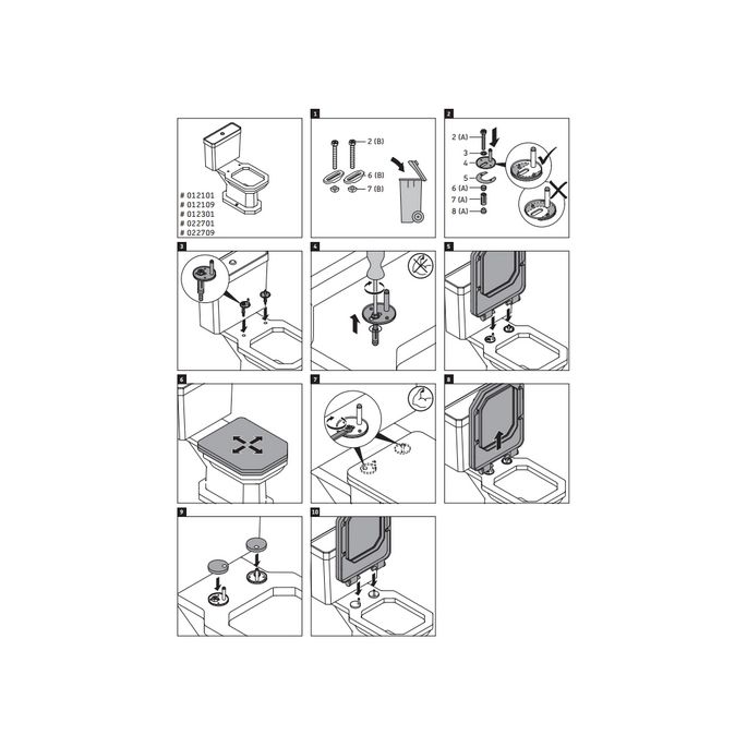 Duravit Serie 1930 0064890000 toiletzitting met deksel wit