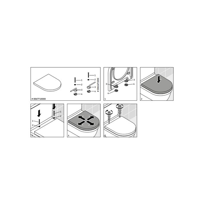 Duravit Starck 3 0067710000 toiletzitting met deksel wit
