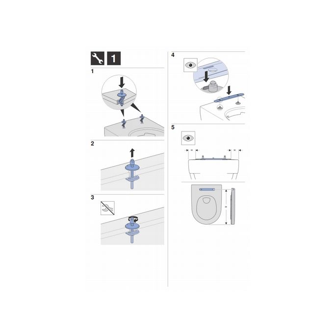 Geberit Acanto 500.605.01.2 toiletzitting met deksel wit