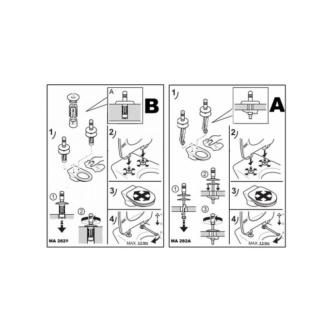 Ideal Standard Connect Air TV04767 set van 2 scharnieren chroom
