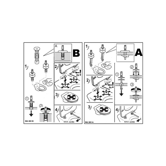 Ideal Standard Connect Air TV09767 set van 2 scharnieren chroom