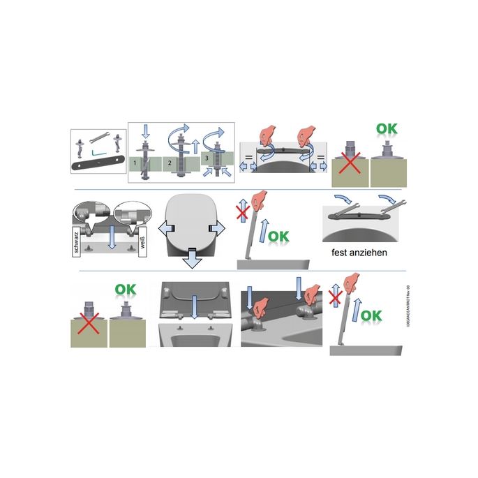 Ideal Standard Tonic II TV108AA set van 2 scharnieren chroom *niet meer leverbaar*