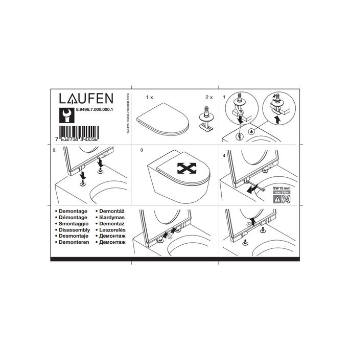 Laufen Pro 8989660000001 toiletzitting met deksel wit