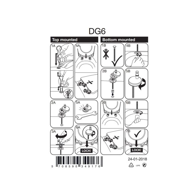 Pressalit 300 Slim 1014000-DG6999 toiletzitting met deksel wit