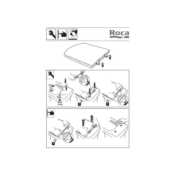 Roca Senso A801511004 toiletzitting met deksel wit