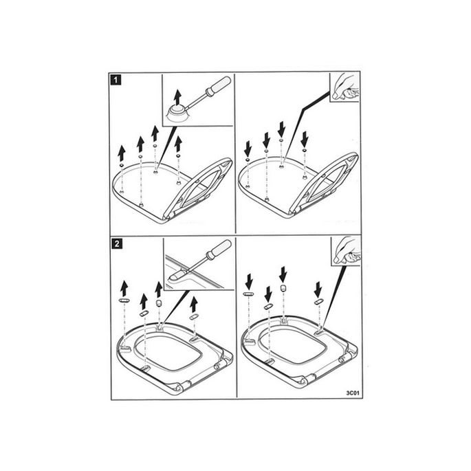 Villeroy en Boch Architectura 92194800 buffers rond en ovaal