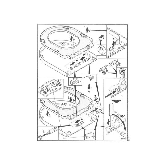 Villeroy en Boch Architectura 92242400 softclose demperset t.b.v. toiletzitting