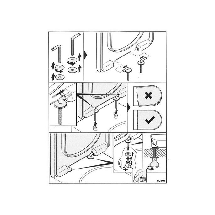 Villeroy en Boch Arriba - Oblic - Stratos 92204561 set vaste scharnieren chroom