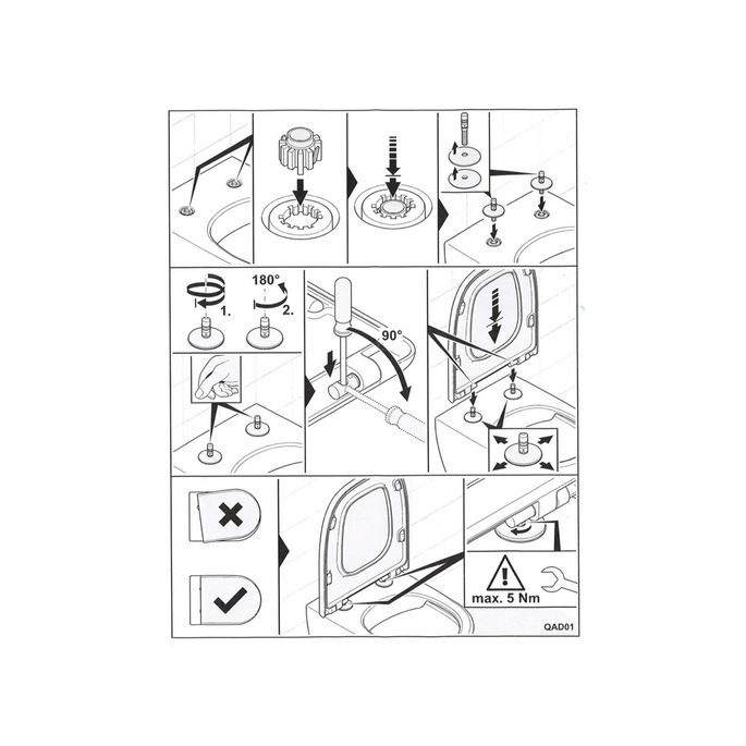 Villeroy en Boch Finion - Venticello - Memento 2.0 92218961 set vaste scharnieren chroom