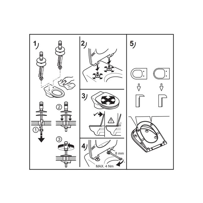 Villeroy en Boch O.Novo Vita 9M67S1T1 toiletzitting met deksel wit (White Alpin AntiBac)