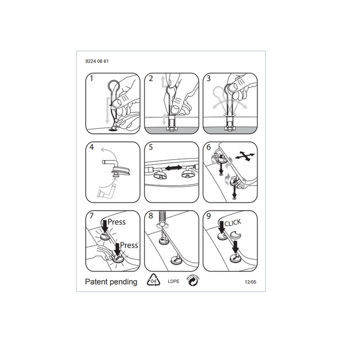 Villeroy en Boch Subway Compact 9M666101 toiletzitting met deksel wit