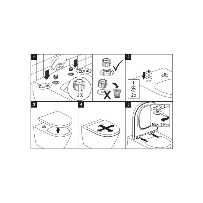 Villeroy en Boch Venticello 8M22S1RW toiletzitting met deksel wit (Stone White CeramicPlus)