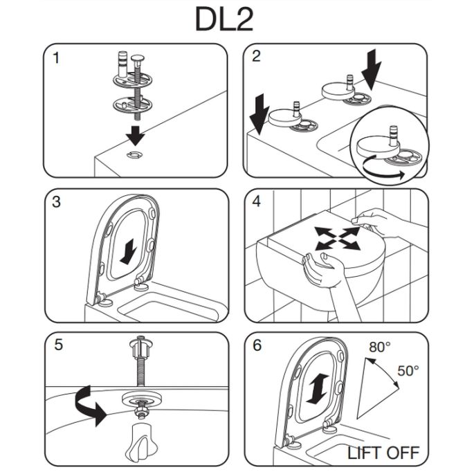 Pressalit Chilli 1076000-DL2999 toiletzitting met deksel wit