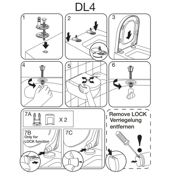 Pressalit Chilli 1110000-DL4999 toiletzitting met deksel wit