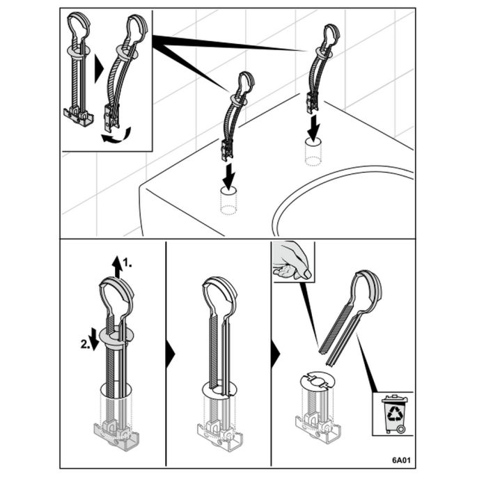 Villeroy en Boch 92240300 scharnierbevestiging