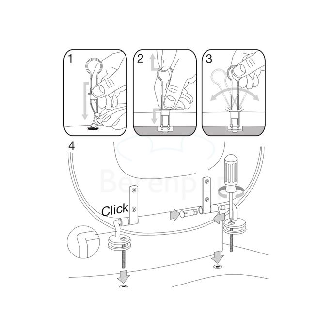 Villeroy en Boch Amadea 88100161 set vaste scharnieren chroom
