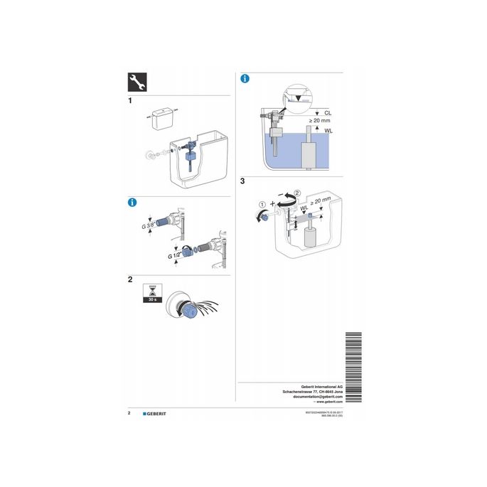 Geberit 136724003 Type 333 vlotterkraan