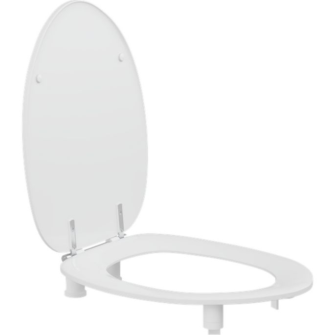 Pressalit Dania R33000 toiletzitting 50mm verhoogd met deksel wit
