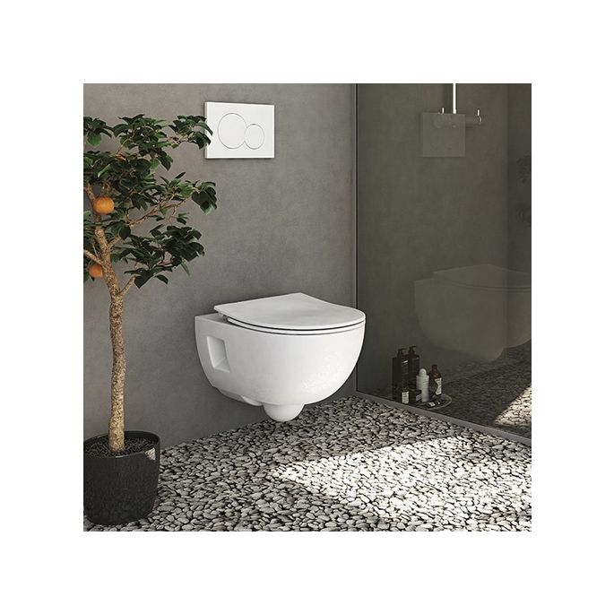 Pressalit 300 Slim 1014000-DG6999 toiletzitting met deksel wit