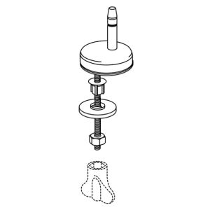 Pressalit D59999 718 set of adjustable chrome hinges
