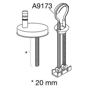 Pressalit Chilli DK3999 verstelbaar scharnier, top montage chroom (set van 2)