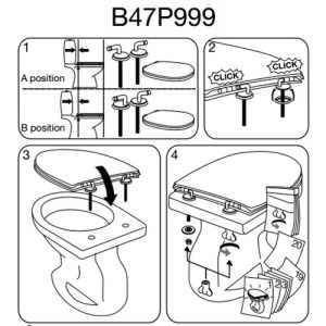Pressalit Dania 982000-B47999 toiletzitting met deksel wit