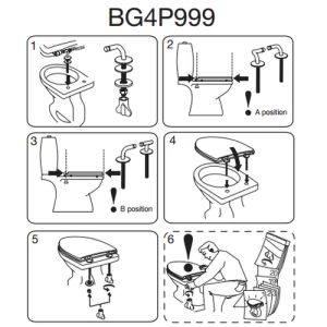 Pressalit 1000 304000-BG4999 toiletzitting met deksel wit