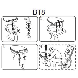 Pressalit 300 103000-BT8999 toiletzitting zonder deksel wit