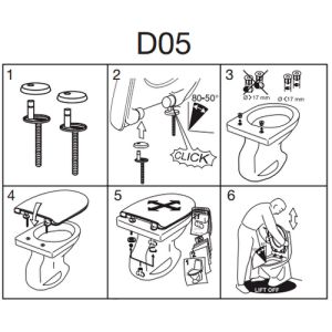 Pressalit Scandinavia PLUS 758000-D05999 toiletzitting met deksel wit