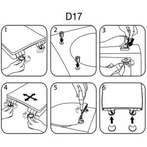 Pressalit D17999 300 Compact set verstelbare scharnieren chroom *niet meer leverbaar*