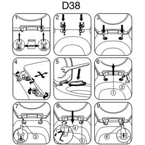 Pressalit 3 708000-D38999 toiletzitting met deksel wit