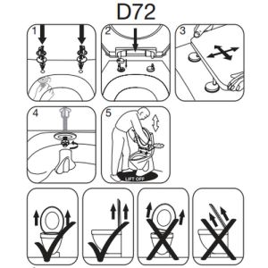 Pressalit Calmo 556000-D72999 toiletzitting met deksel wit