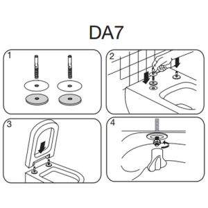 Pressalit 300+ 760000-DA7999 toiletzitting met deksel wit