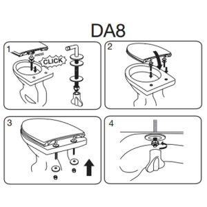 Pressalit 300+ 776000-DA8999 toiletzitting met deksel wit