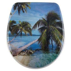 Diaqua Nice 31171213 toiletzitting met deksel motief Inox Palm