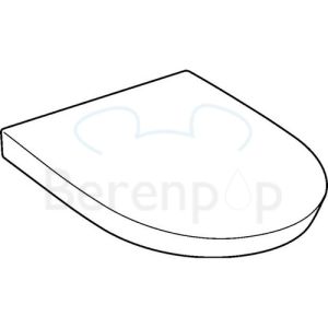Geberit Flow 575900000 toiletzitting met deksel wit