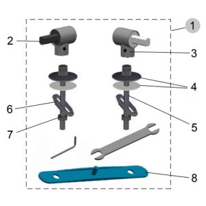 Ideal Standard Tonic K1940AA set van 2 scharnieren chroom (voor toiletzitting K706101 vanaf 2011) *niet meer leverbaar*