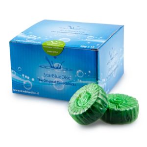 StarBlueDisc 127185514 toiletblokjes halfjaar verpakking (12 stuks) Green Apple (Groen)