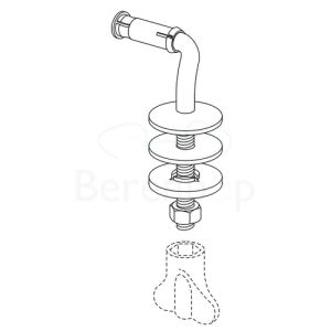 Villeroy en Boch Magnum 92204461 set vaste scharnieren chroom