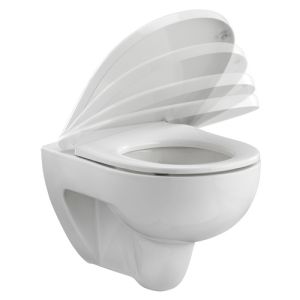 Pressalit 300+ 760000-DA7999 toiletzitting met deksel wit