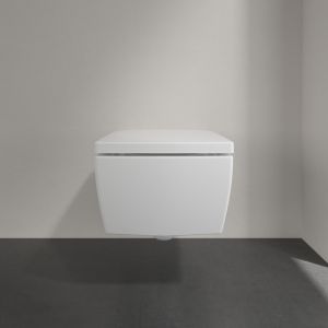 Villeroy en Boch Memento 2.0 8M24S1RW toiletzitting met deksel Stone White