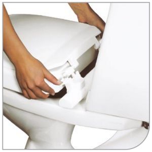 Etac Hi-Loo 80301106 toiletverhoger met deksel 6cm vast-gemonteerd wit