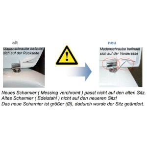 Ideal Standard Softmood T2326BJ set van 2 scharnieren chroom (vanaf 01/09/2012) *niet meer leverbaar*