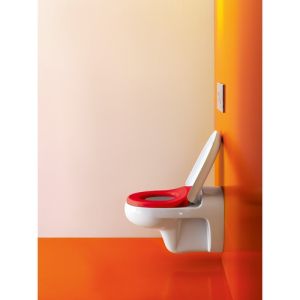 Laufen Florakids 8910300620001 toiletzitting met deksel wit/ rood *niet meer leverbaar*