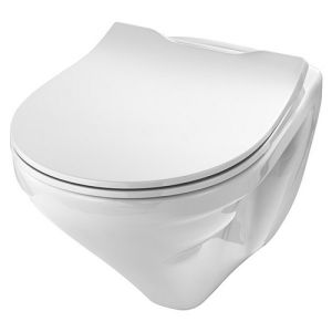 Pressalit Projecta Solid Pro 1002011-DG4925 toiletzitting met deksel wit polygiene